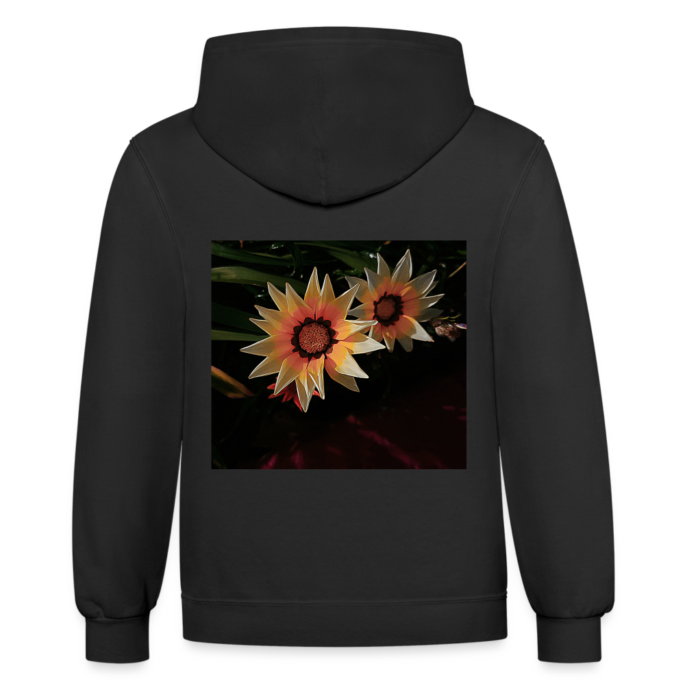 Contrast Hoodie - black/asphalt