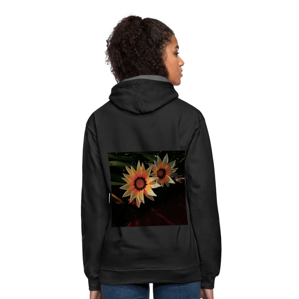 Contrast Hoodie - black/asphalt
