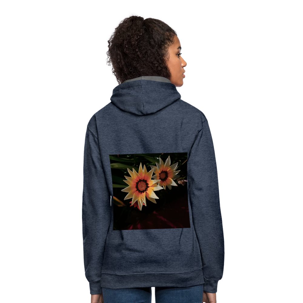 Contrast Hoodie - indigo heather/asphalt