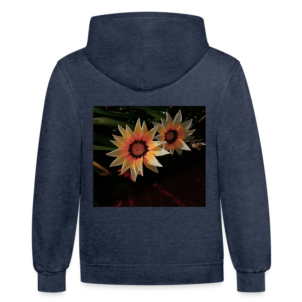 Contrast Hoodie - indigo heather/asphalt