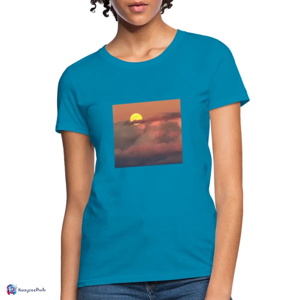 Sunset Women's T-Shirt - turquoise