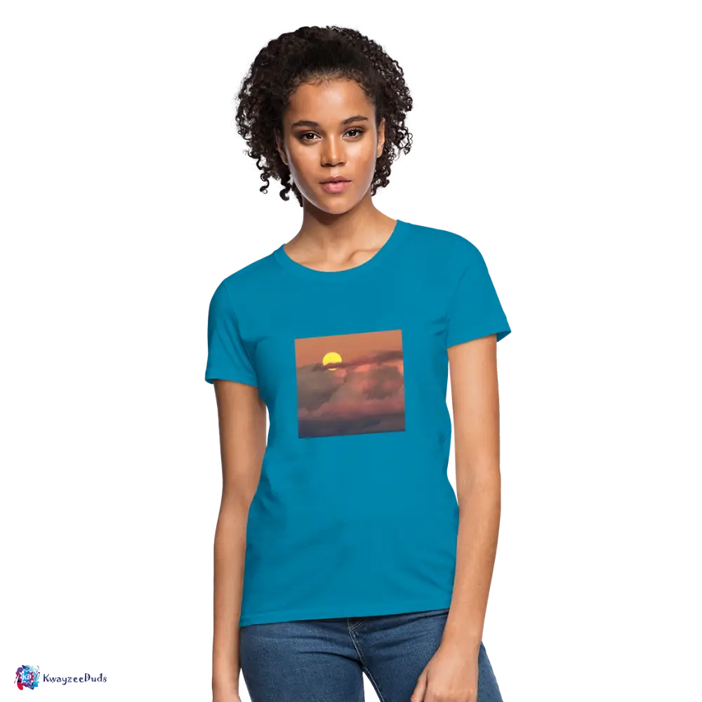 Sunset Women's T-Shirt - turquoise
