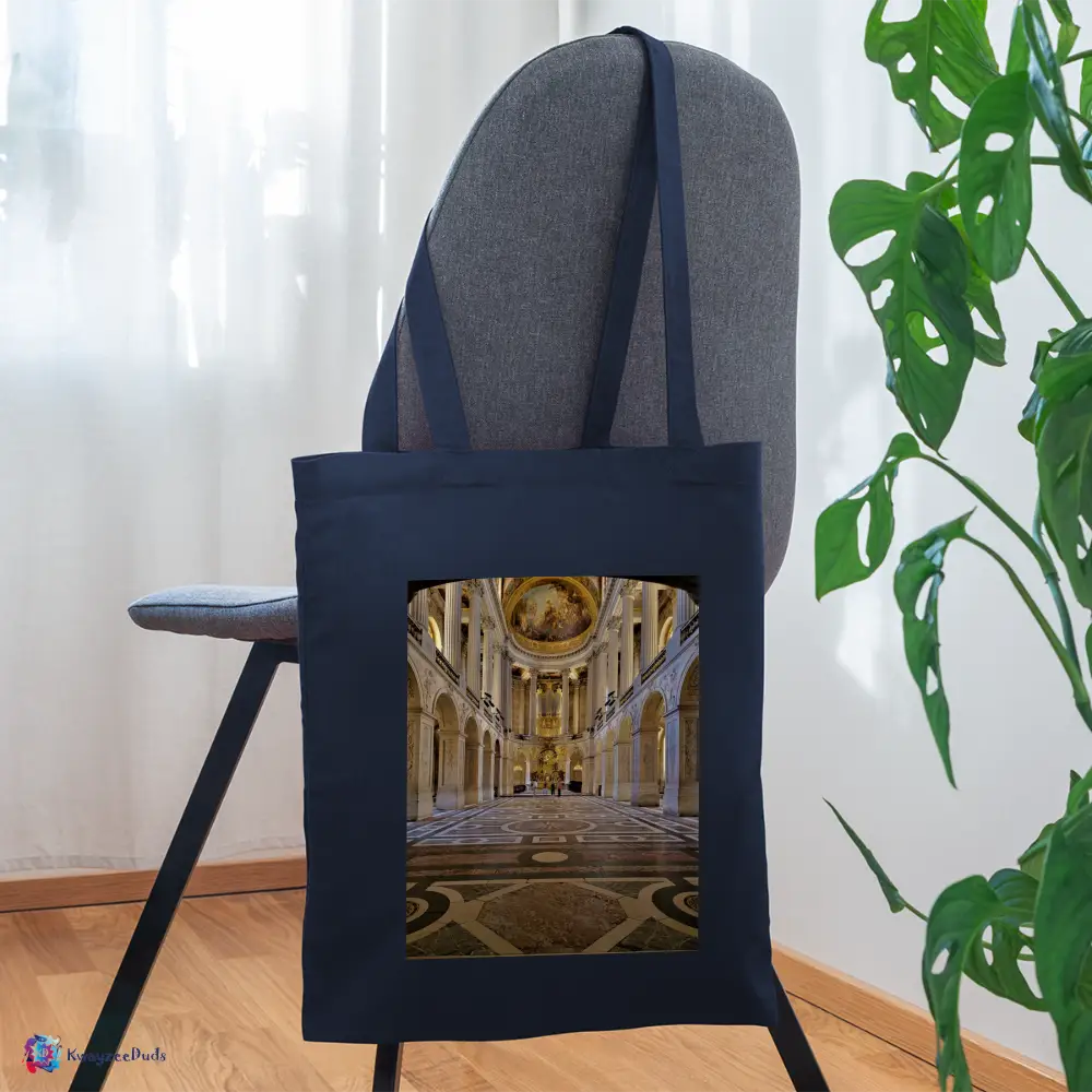 Hall Print Tote Bag - navy