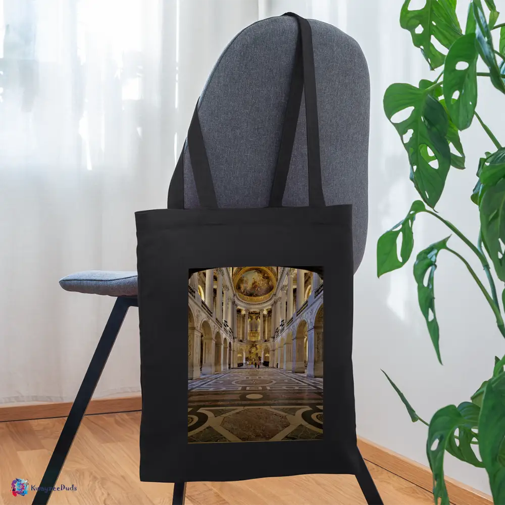 Hall Print Tote Bag - black