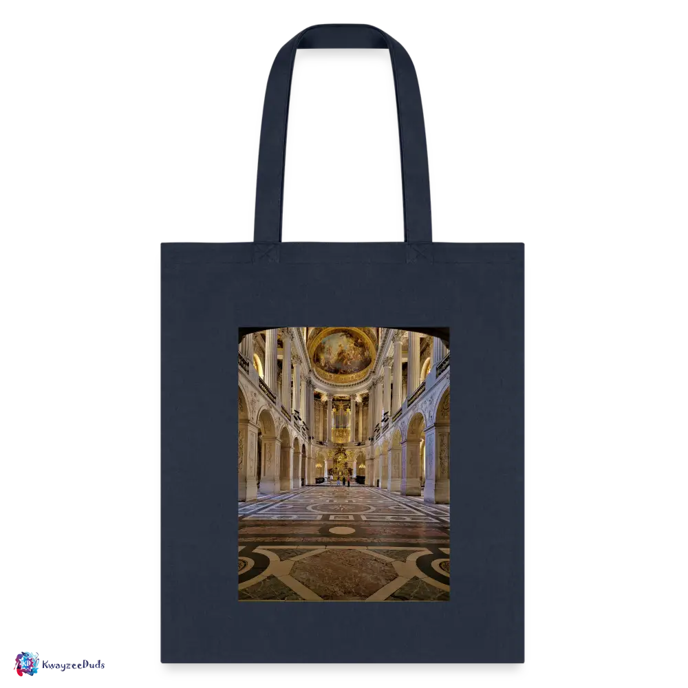 Hall Print Tote Bag - navy