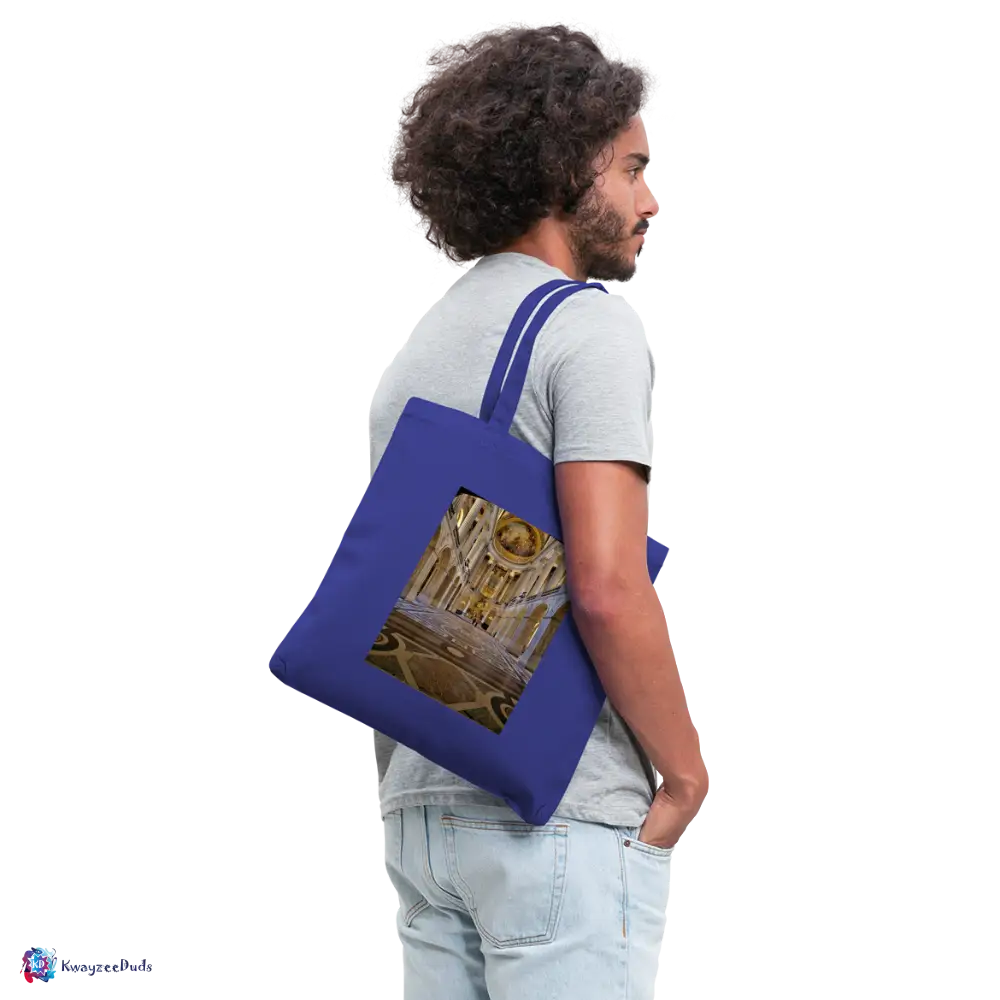 Hall Print Tote Bag - royal blue