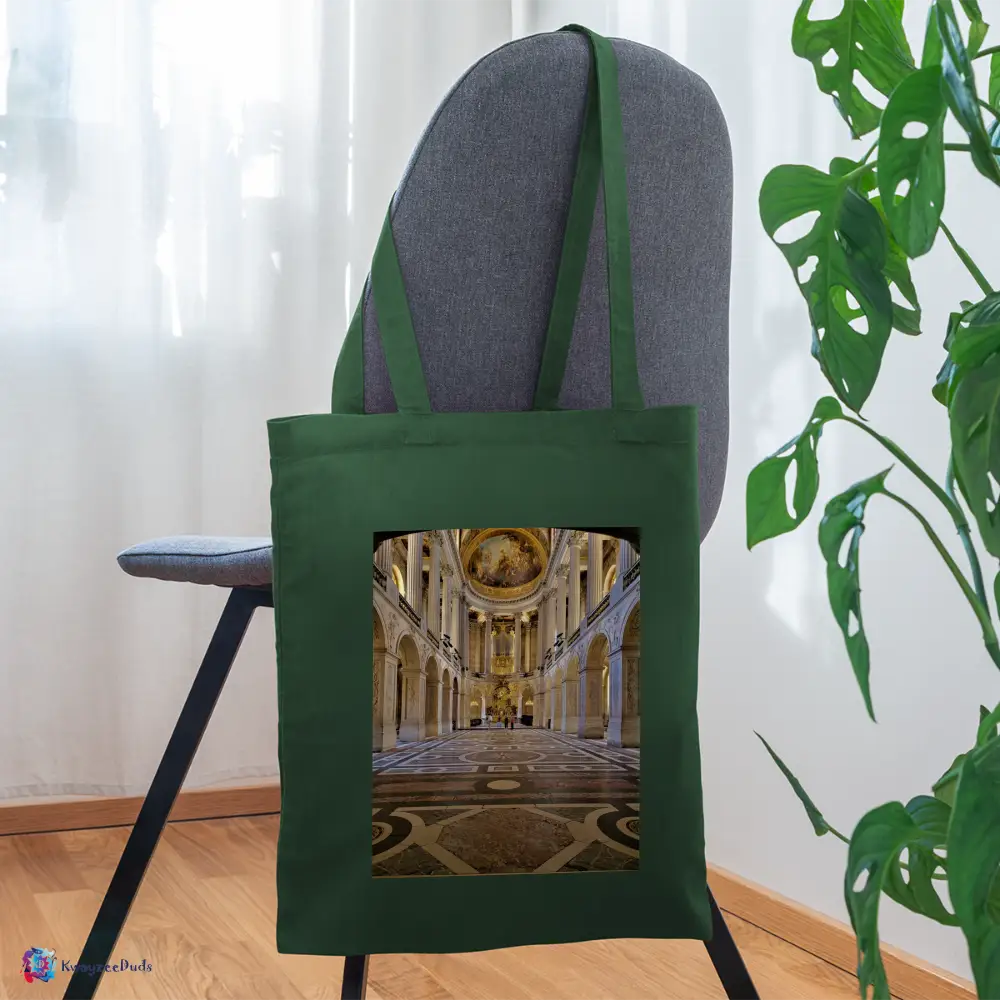 Hall Print Tote Bag - forest green