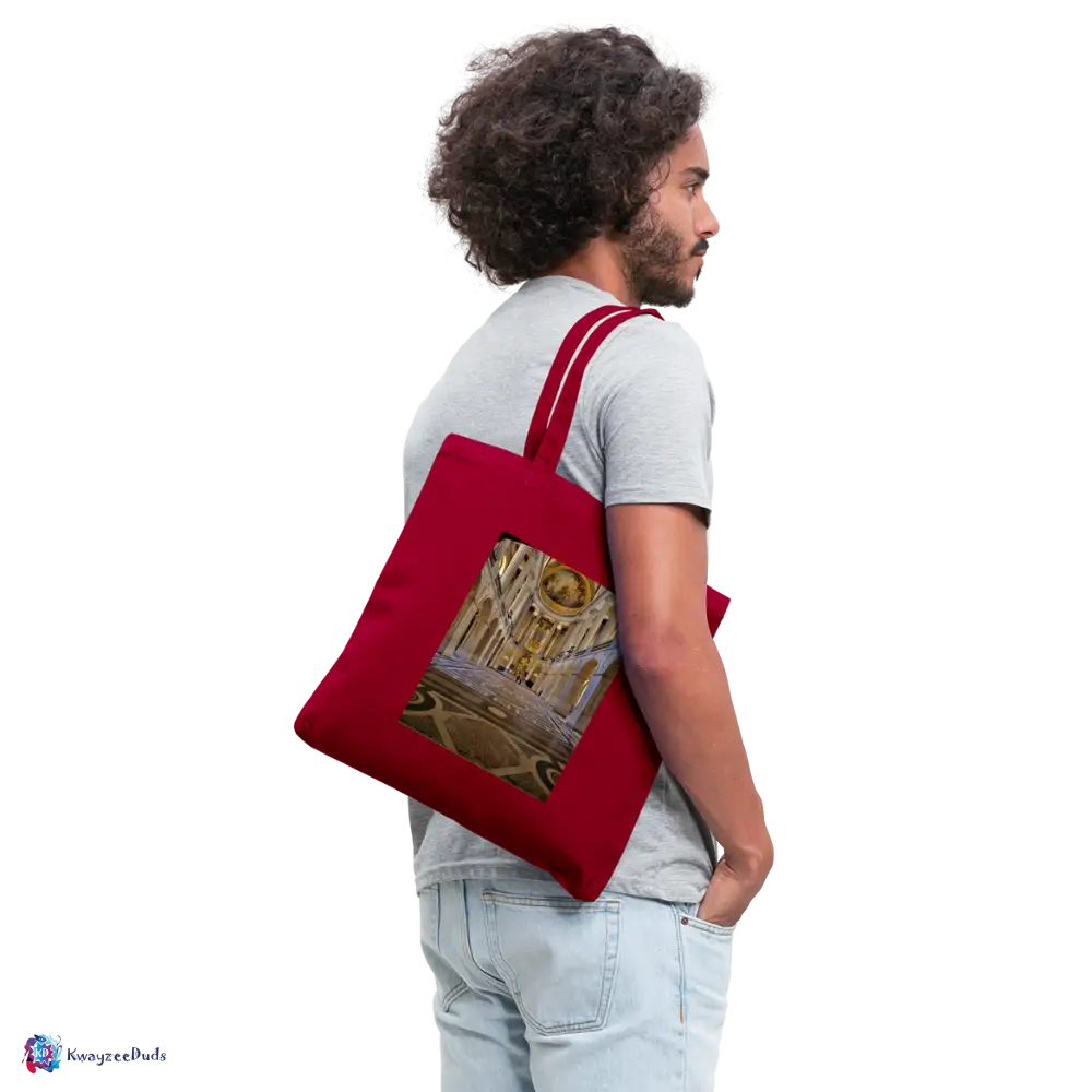 Hall Print Tote Bag - red