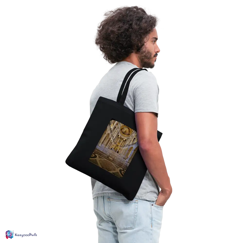 Hall Print Tote Bag - black