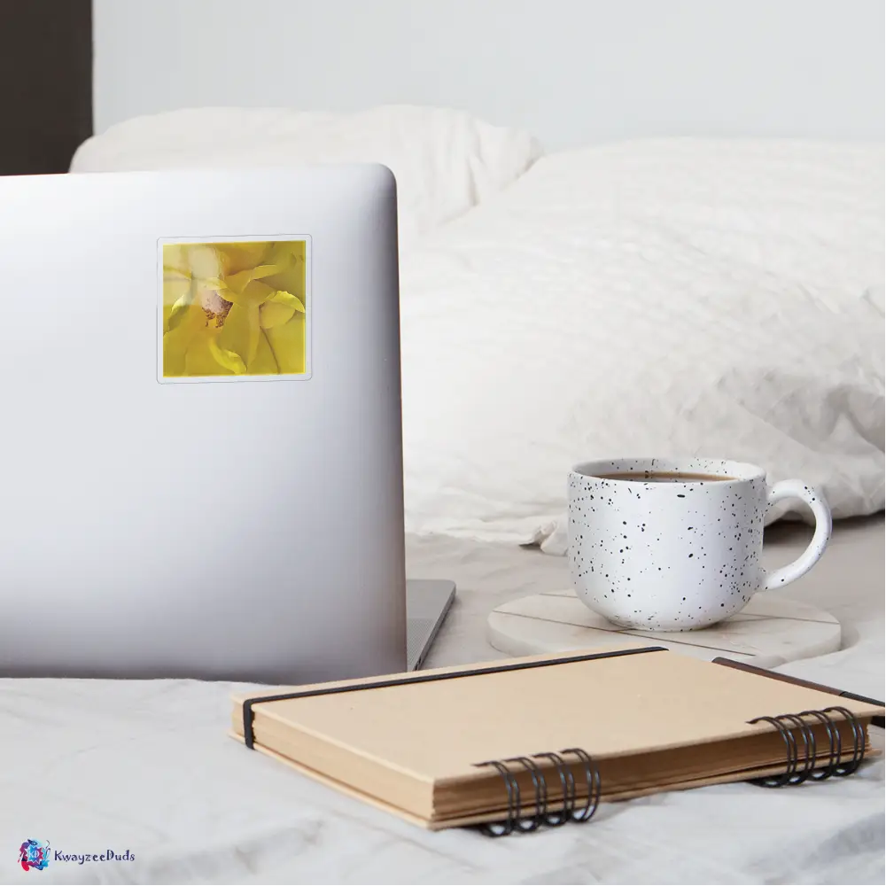Yellow Rose Sticker - transparent glossy