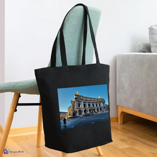 Paris Opera House Eco-Friendly Cotton Tote - black