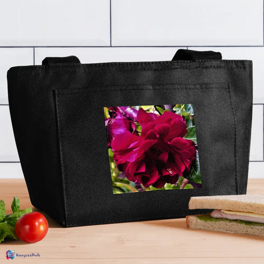 Rose Pollen Lunch Bag - black